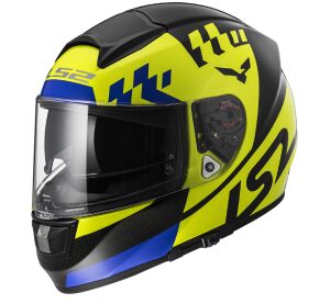 LS2 FF397 VECTOR PODIUM Hi-Vis Yellow Black FOG FIGHTER (PINLOCK) XS