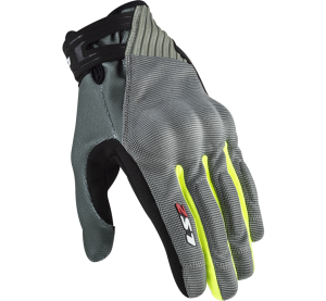 LS2 DART 2 MAN GLOVES GREY H-V YELLOW S