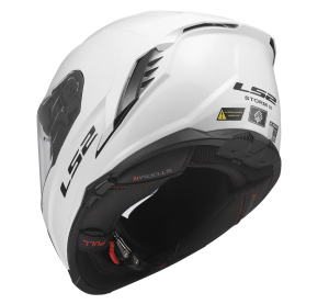 LS2 FF818 STORM III SOLID GLOSS WHITE S