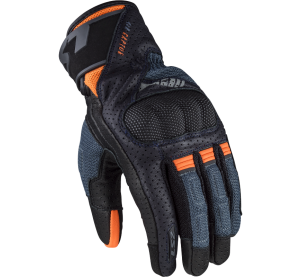 LS2 AIR RAPTOR MAN GLOVES DARK BLUE H-V ORANGE