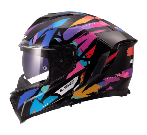 LS2 FF818 STORM III KAOS BLACK PURPLE BLUE S