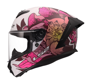 LS2 FF820 RAPID III POPPIES II WHITE PINK XXS