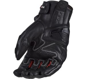 LS2 SPARK 2 LEATHER MAN GLOVES BLACK RED