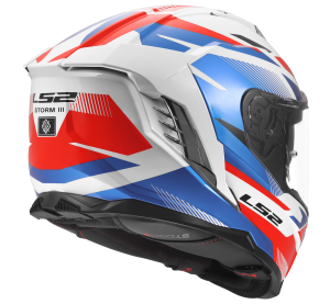 LS2 FF818 STORM III KOMAI WHITE BLUE RED XXS