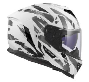 LS2 FF818 STORM III KAOS WHITE GREY S