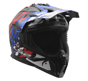 LS2 MX708 FAST II GROTESK WHITE BLUE RED-06 XXL