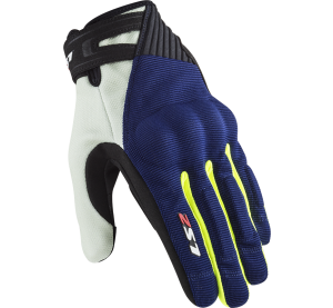 LS2 DART 2 MAN GLOVES BLUE H-V YELLOW