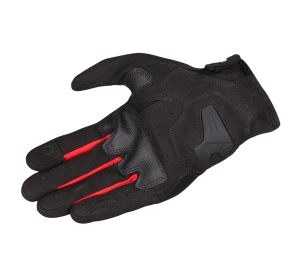 LS2 ATOM MAN GLOVES BLACK RED S