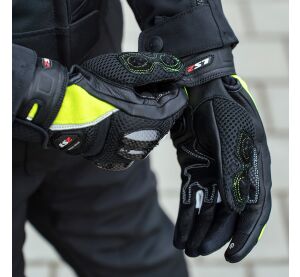 LS2 SPARK 2 AIR MAN GLOVES BLACK H-V YELLOW
