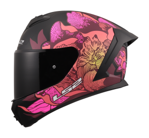 LS2 FF820 RAPID III POPPIES II BLACK PINK L