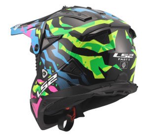 LS2 MX708 FAST II GROTESK BLUE PINK GREEN-06 XXL