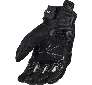 LS2 SPARK 2 LEATHER MAN GLOVES BLACK WHITE L