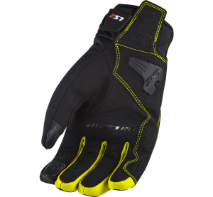 LS2 JET 2 MAN GLOVES BLACK H-V YELLOW XL