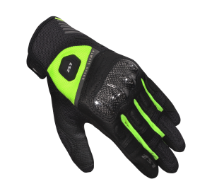 LS2 ATOM MAN GLOVES BLACK H-V YELLOW M