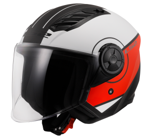 LS2 OF616 AIRFLOW II COVER MATT WHITE RED-06 S