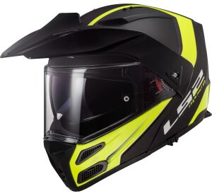 LS2 FF324 METRO EVO RAPID Matt Black Gloss Yellow, FOG FIGHTER (PINLOCK)