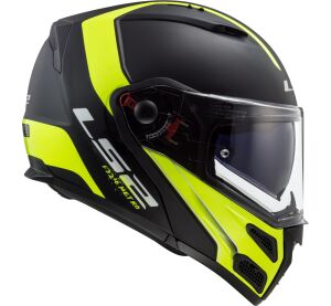 LS2 FF324 METRO EVO RAPID Matt Black Gloss Yellow, FOG FIGHTER (PINLOCK)