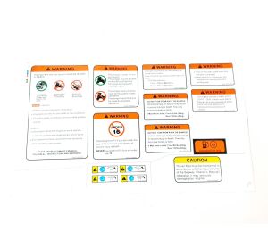 WARNING LABLE ASSY(EU168)(SHORT VEHICLE)