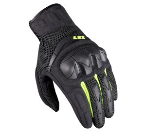 LS2 KUBRA MAN GLOVES ANTHRACITE H-V YELLOW L