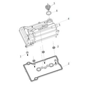 Cylinder head cover sub-assembly.