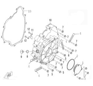 MATCH WITH LEFT SIDE COVER（NEW MODEL）,CRANKSHAFT COMP（NEW MODEL）