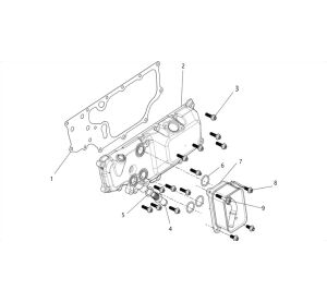 Lower crankcase cover sub-assembly.