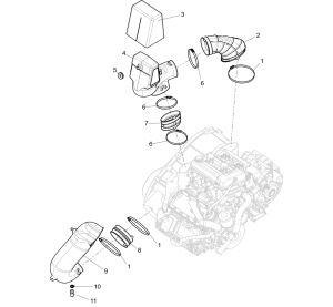CVT intake and exhaust