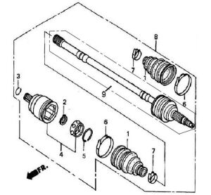 FRONT LEFT DRIVE AXLE （FOR 4WD）
