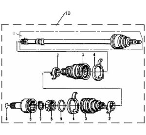 REAR LEFT DRIVE AXLE