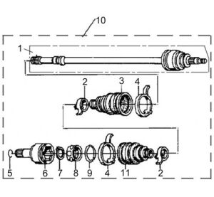 REAR LEFT DRIVE AXLE（ZK）
