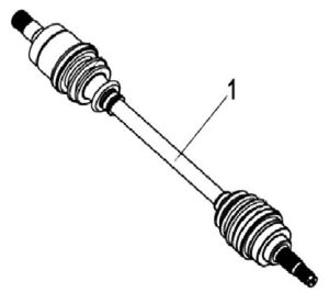 FRONT RIGHT DRIVE AXLE (FOR 4WD)