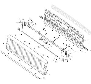 Cargo box door panel assembly
