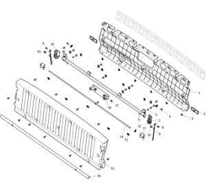 Cargo box door panel assembly