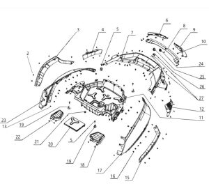 TAIL RUBBER AND PLASTIC PARTS.