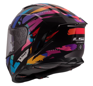 LS2 FF818 STORM III KAOS BLACK PURPLE BLUE