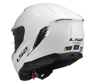 LS2 FF818 STORM III SOLID GLOSS WHITE 3XL