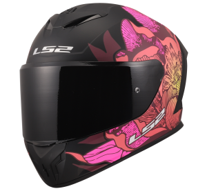LS2 FF820 RAPID III POPPIES II BLACK PINK