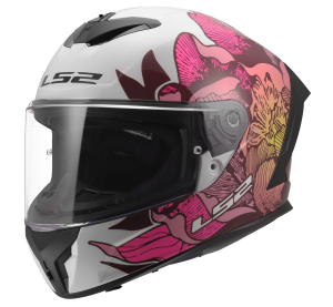 LS2 FF820 RAPID III POPPIES II WHITE PINK 3XL