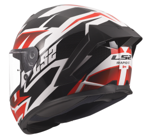 LS2 FF820 RAPID III XTREM WHITE BLACK RED