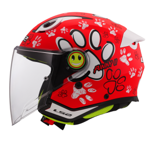LS2 OF622 FUNNY II PAWS RED