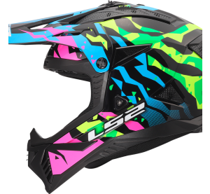 LS2 MX708 FAST II GROTESK BLUE PINK GREEN-06 3XL