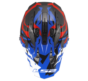LS2 MX708 FAST II GROTESK WHITE BLUE RED-06 3XL