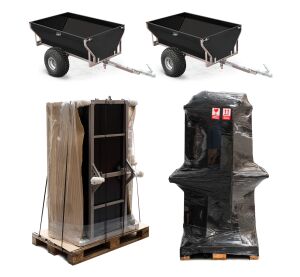 SET 2x SHARK ATV TRAILER WOOD 550 BLACK