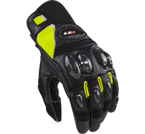 LS2 SPARK 2 LEATHER MAN GLOVES BLACK H-V