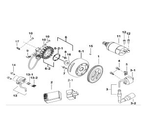 MOTOR STARTING、FLYWHEEL MAGNETO、C.D.I.