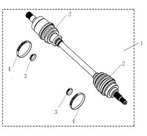 FRONT LEFT DRIVE AXLE