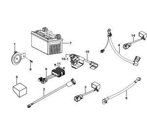 BATTERY、HORN、RELAY、RECTIFIER