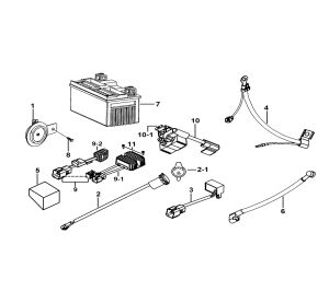 BATTERY、HORN、RELAY、RECTIFIER