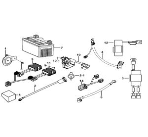 BATTERY、HORN、RELAY、RECTIFIER