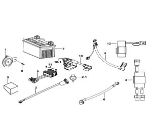 BATTERY、HORN、RELAY、RECTIFIER
